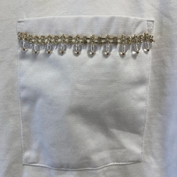 Zara white pocket t-shirt medium - Picture 2 of 4